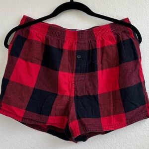 Old Navy Red and Black Plaid Women's Shorts